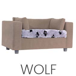 Pet sofa taupe - plaid Wolf